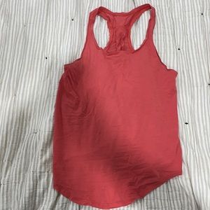 Orange lululemon razor back tank